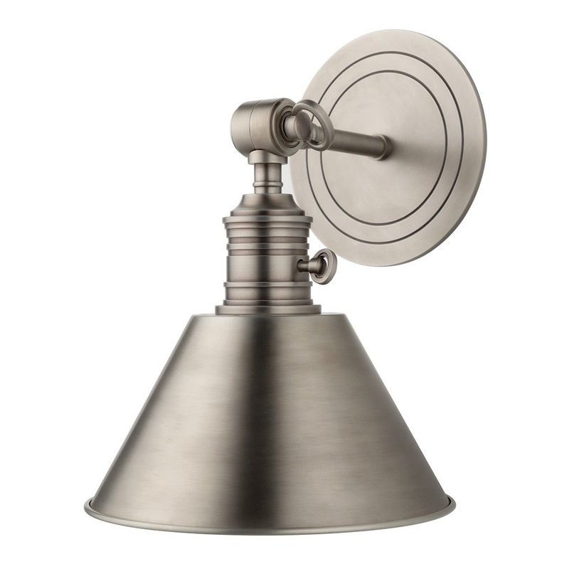 Hudson Valley 8321-AN Garden City One Light Wall Sconce, Antique Nickel (Discontinued)