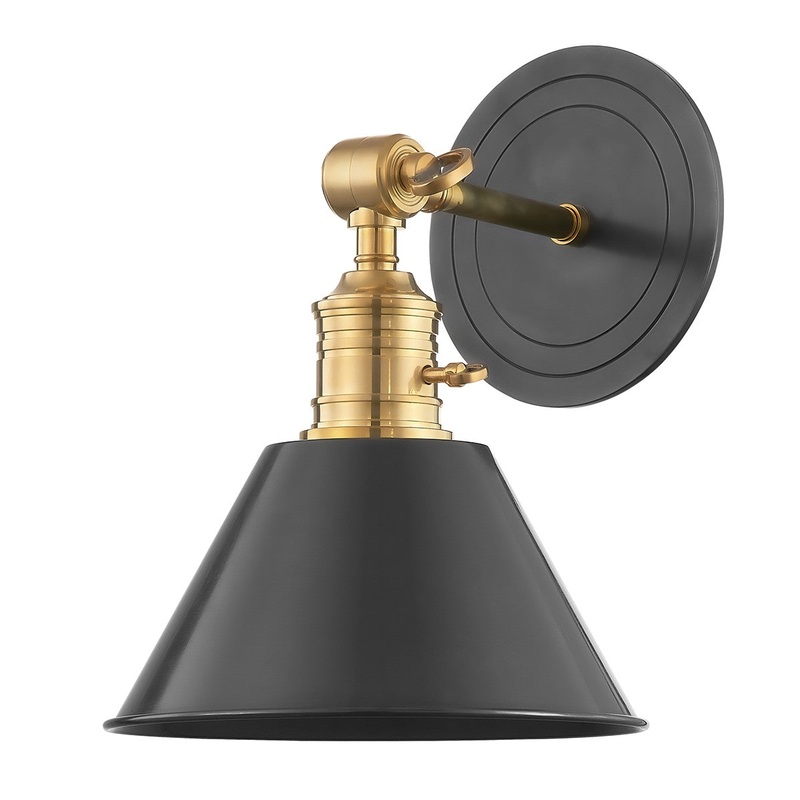 Hudson Valley 8321-AOB Garden City One Light Wall Sconce, Aged Old Bronze