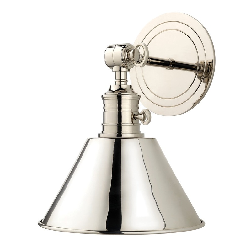Hudson Valley 8321-PN Garden City One Light Wall Sconce, Polished Nickel