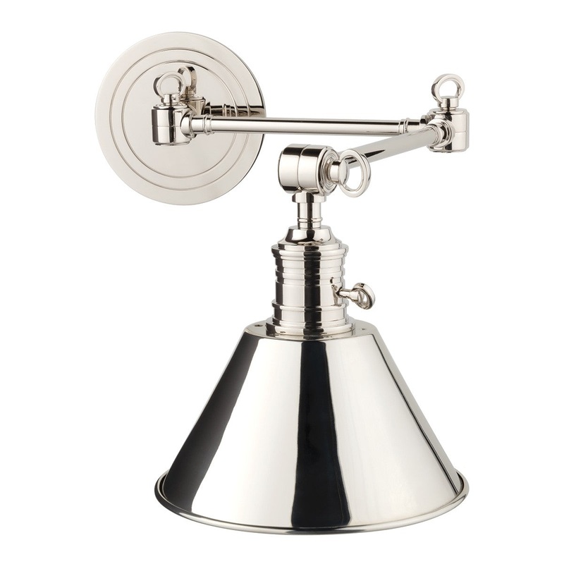 Hudson Valley 8322-PN Garden City One Light Wall Sconce, Polished Nickel