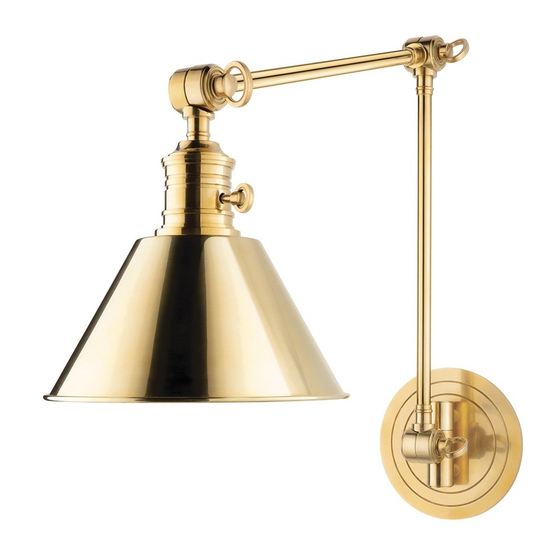 Hudson Valley 8323-AGB Garden City One Light Wall Sconce, Aged Brass