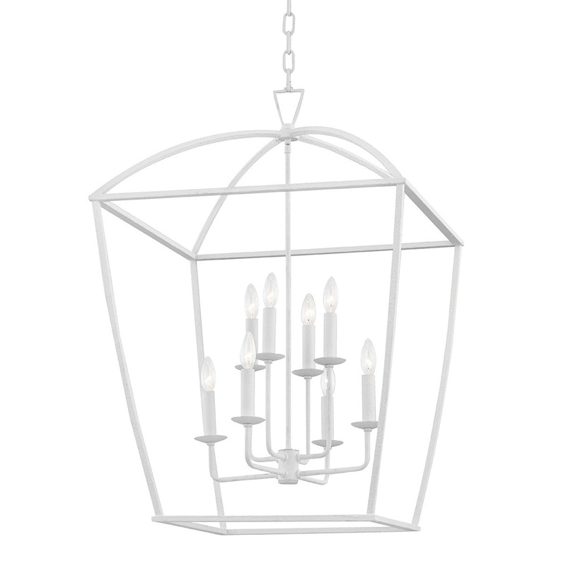 Hudson Valley 8324-WP Bryant Eight Light Pendant, White Plaster