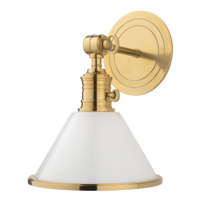 Hudson Valley 8331-AGB Garden City One Light Wall Sconce, Aged Brass