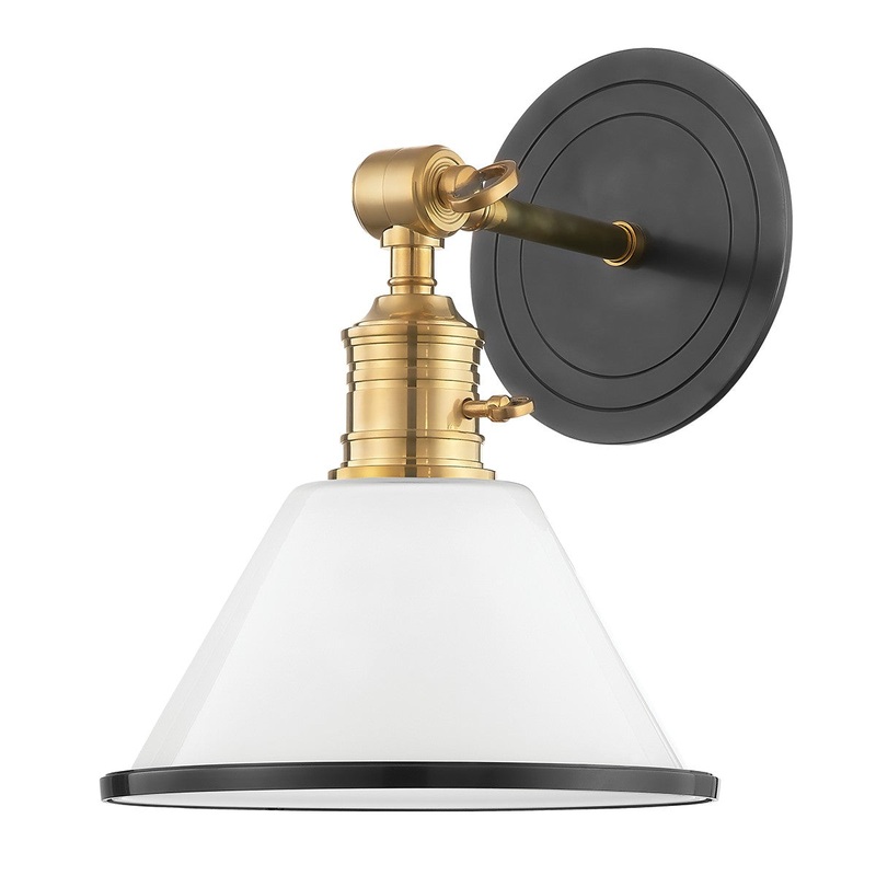 Hudson Valley 8331-AOB Garden City One Light Wall Sconce, Aged Old Bronze