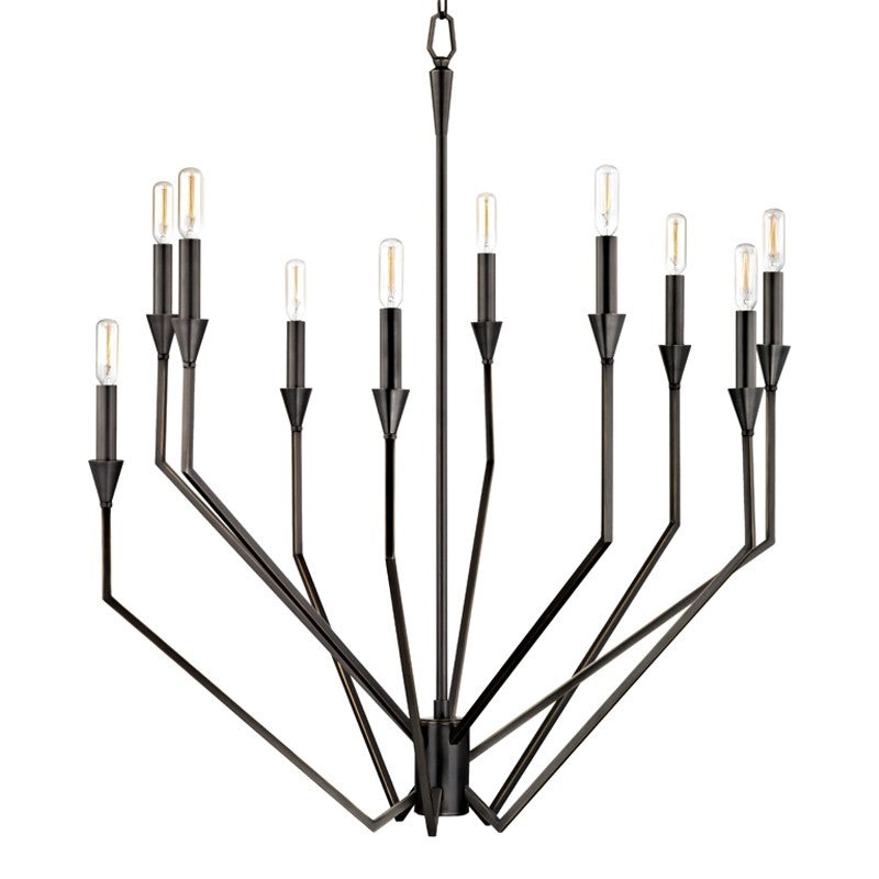 Hudson Valley 8510-OB Archie Ten Light Chandelier, Old Bronze