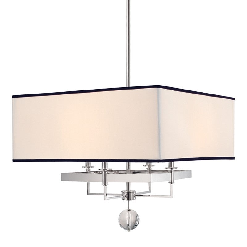 Hudson Valley 5646-PN Gresham Park Four Light Chandelier, Polished Nickel (Discontinued)