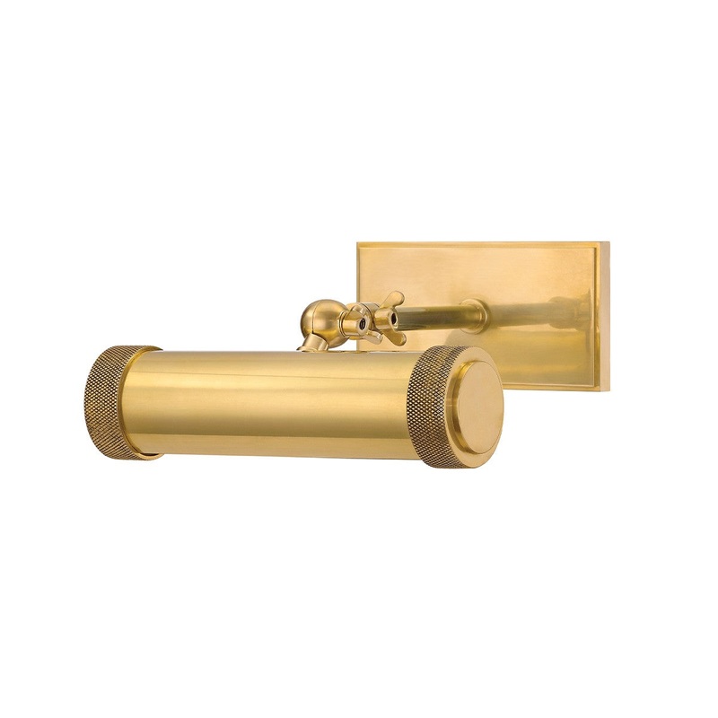 Hudson Valley 5808-AGB Ridgewood One Light Picture Light, Aged Brass