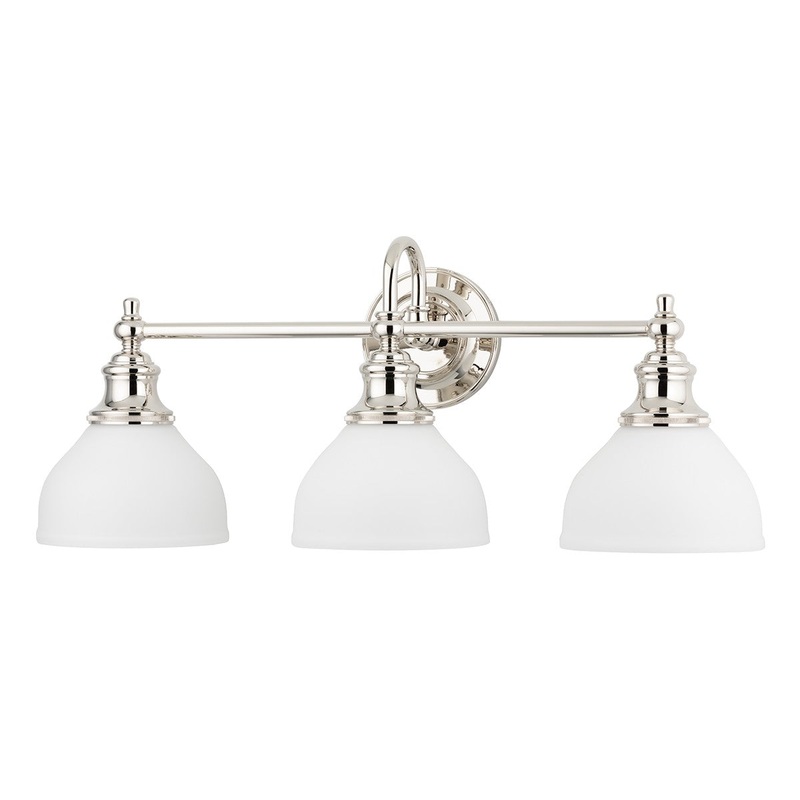 Hudson Valley 5903-PN Sutton Three Light Bath Bracket, Polished Nickel
