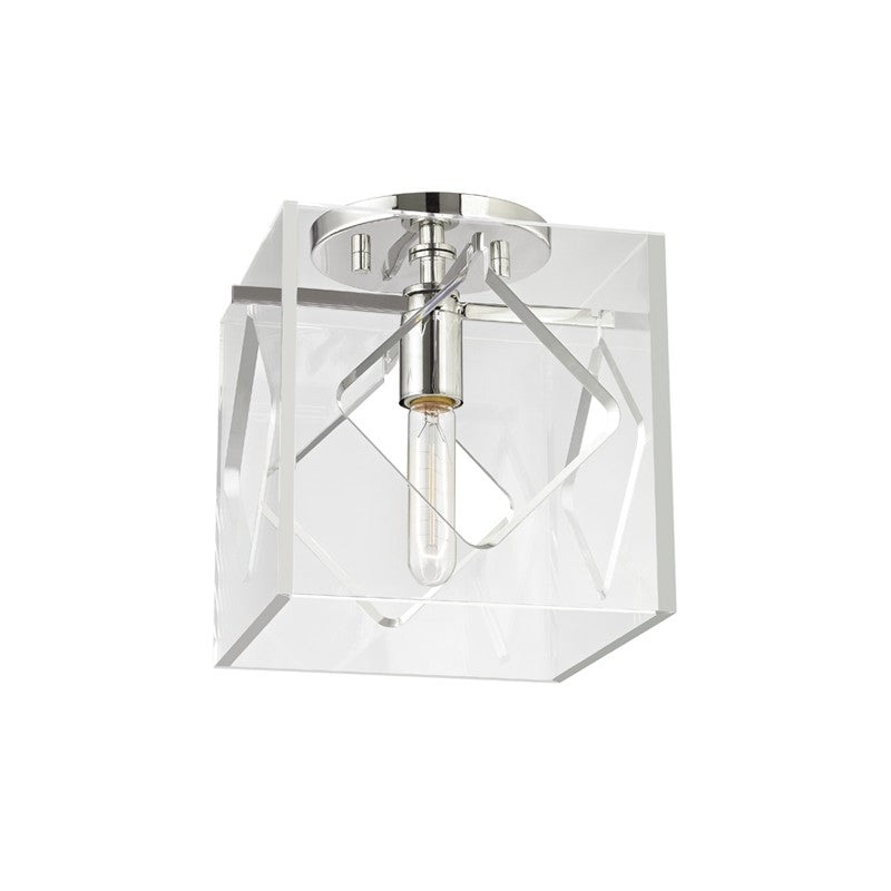 Hudson Valley 5909F-PN Travis One Light Flush Mount, Polished Nickel (Discontinued)