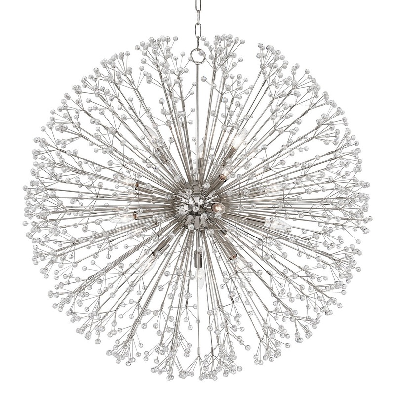Hudson Valley 6039-PN Dunkirk 16 Light Chandelier, Polished Nickel