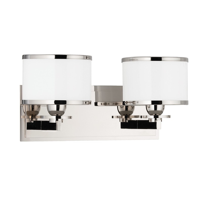 Hudson Valley 6102-PN Basking Ridge Two Light Bath Bracket, Polished Nickel (Discontinued)