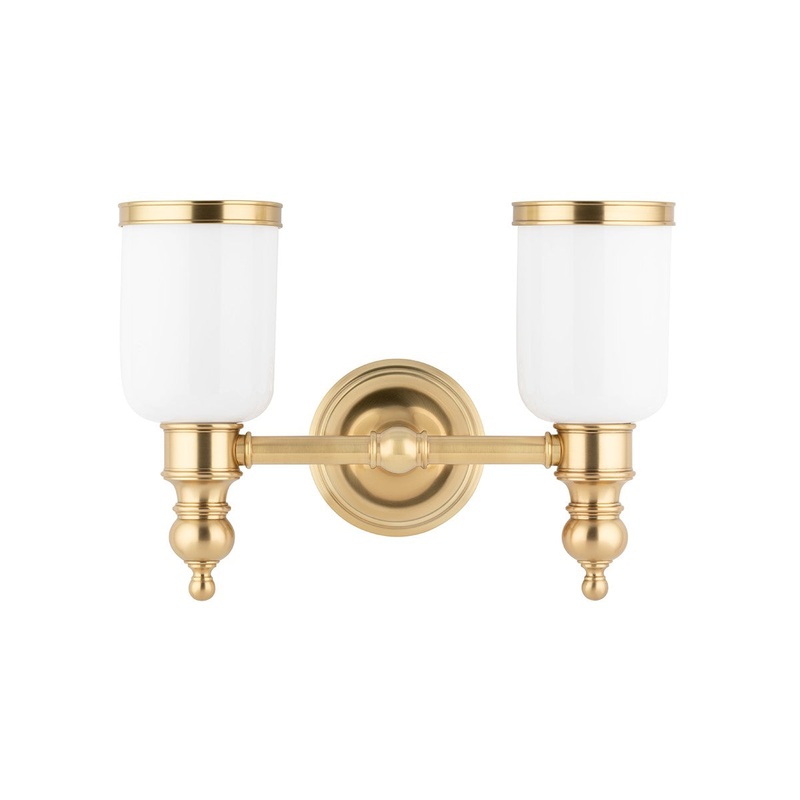 Hudson Valley 6302-AGB Chatham Two Light Bath Bracket, Aged Brass (Discontinued)