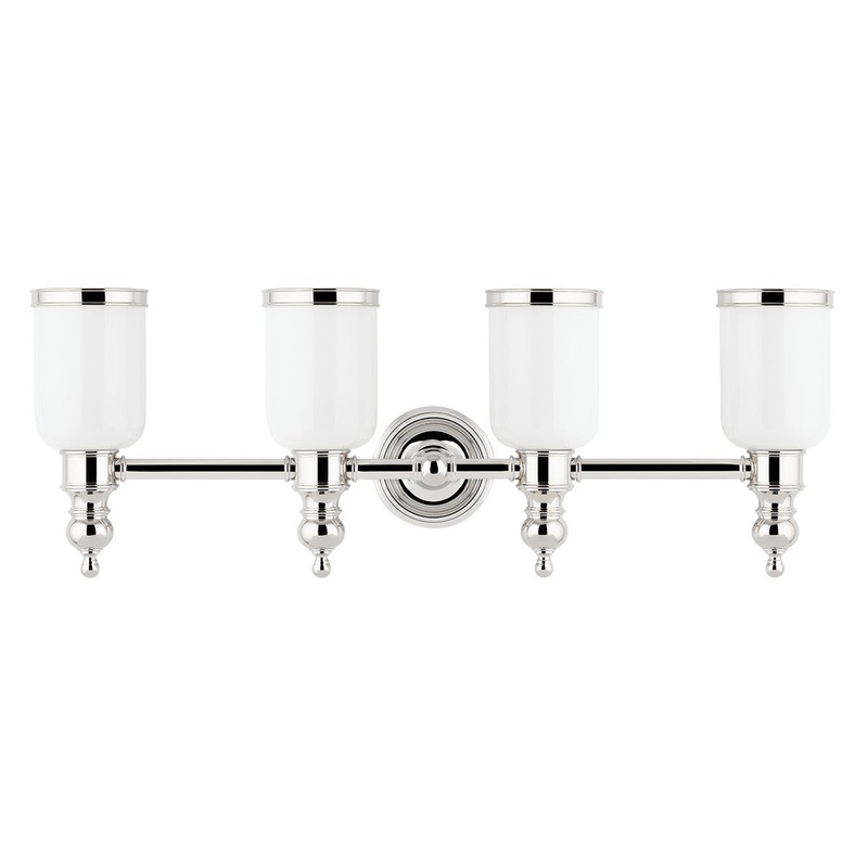 Hudson Valley 6304-PN Chatham Four Light Bath Bracket, Polished Nickel (Discontinued)