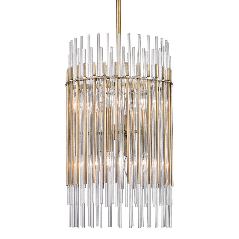 Hudson Valley 6315-AGB Wallis Eight Light Pendant, Aged Brass