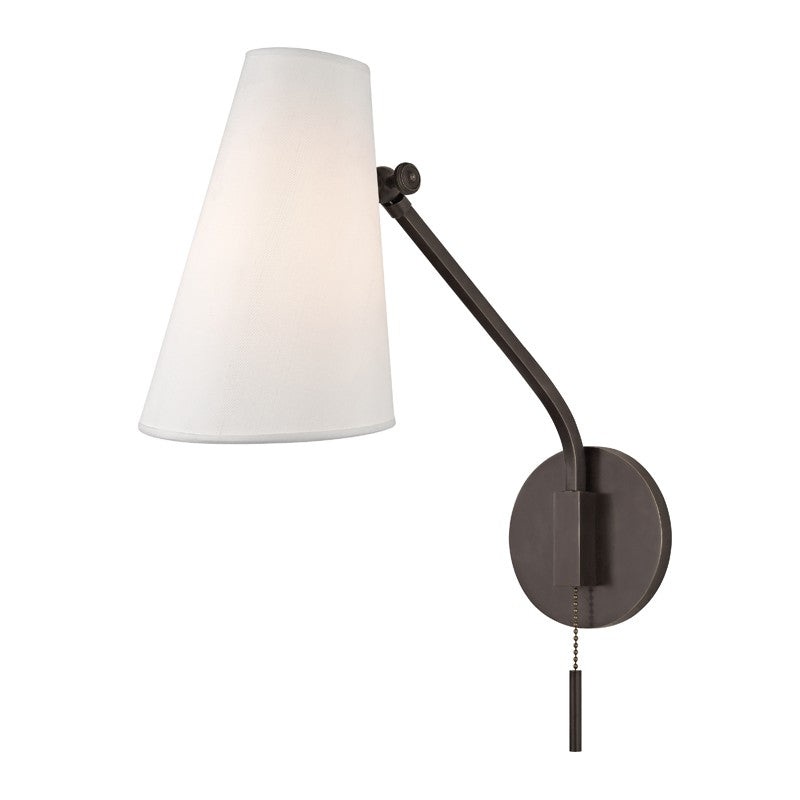 Hudson Valley 6341-OB Patten One Light Swing Arm Wall Sconce, Old Bronze