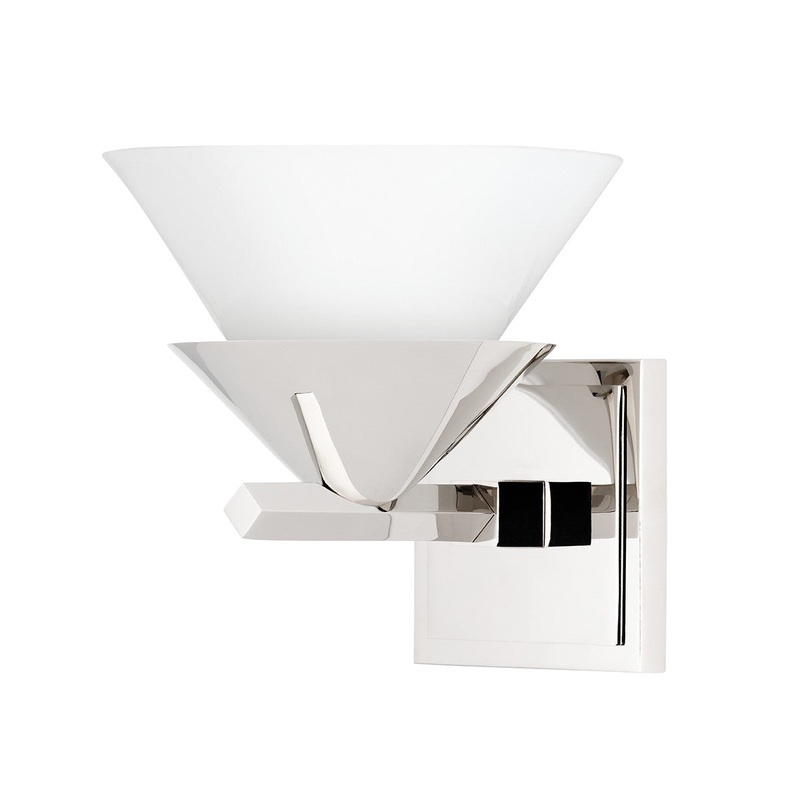 Hudson Valley 6401-PN Stillwell One Light Wall Sconce, Polished Nickel (Discontinued)