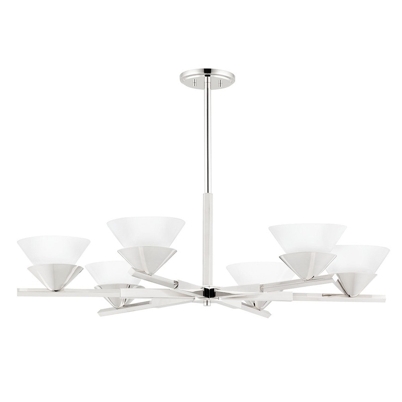 Hudson Valley 6406-PN Stillwell Six Light Chandelier, Polished Nickel (Discontinued)