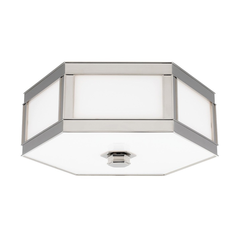Hudson Valley 6413-PN Nassau Two Light Flush Mount, Polished Nickel (Discontinued)