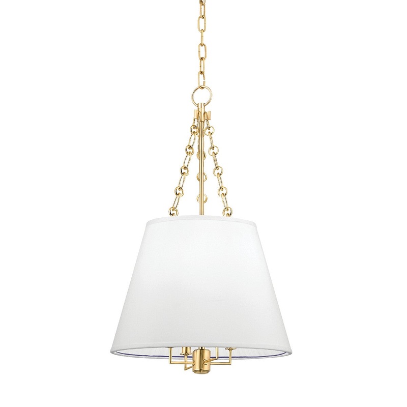 Hudson Valley 6415-AGB Burdett Four Light Pendant, Aged Brass