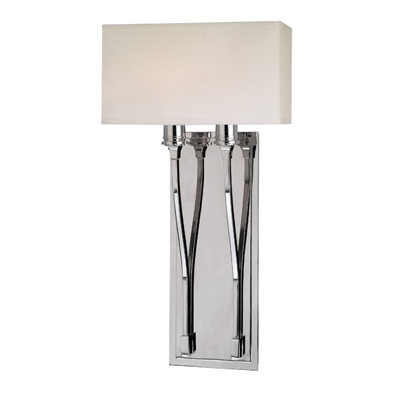 Hudson Valley 642-PN Selkirk Two Light Wall Sconce, Polished Nickel (Discontinued)