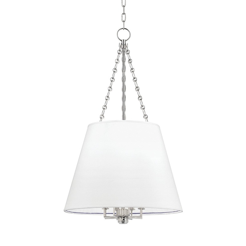 Hudson Valley 6422-PN Burdett Eight Light Pendant, Polished Nickel