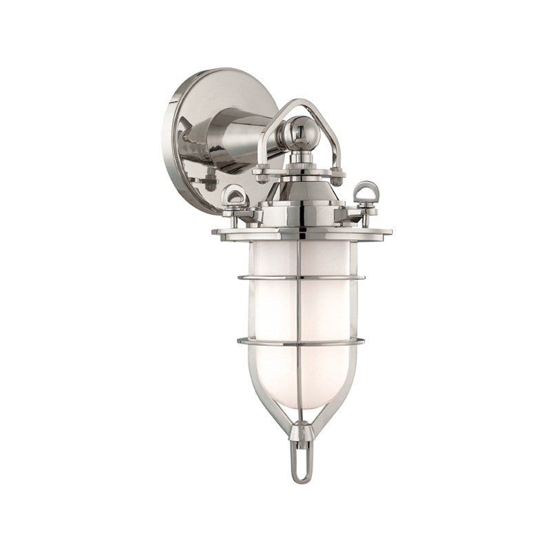Hudson Valley 6501-PN New Canaan One Light Bath Bracket, Polished Nickel