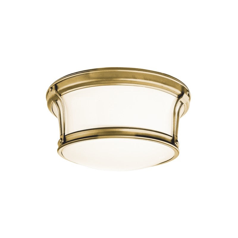 Hudson Valley 6510-AGB Newport Two Light Flush Mount, Aged Brass