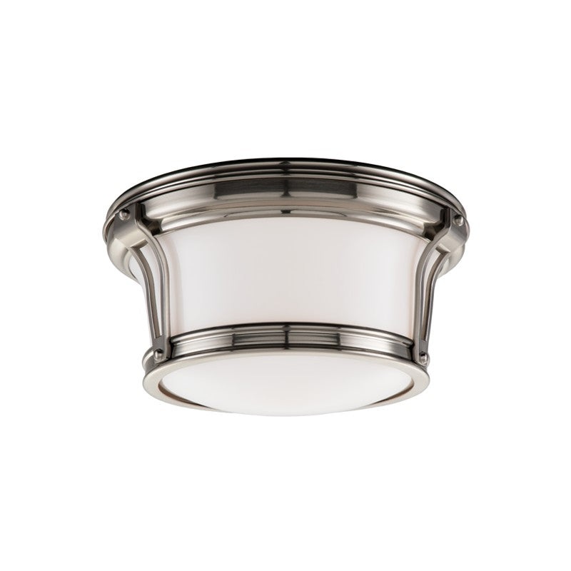 Hudson Valley 6510-SN Newport Two Light Flush Mount, Satin Nickel (Discontinued)