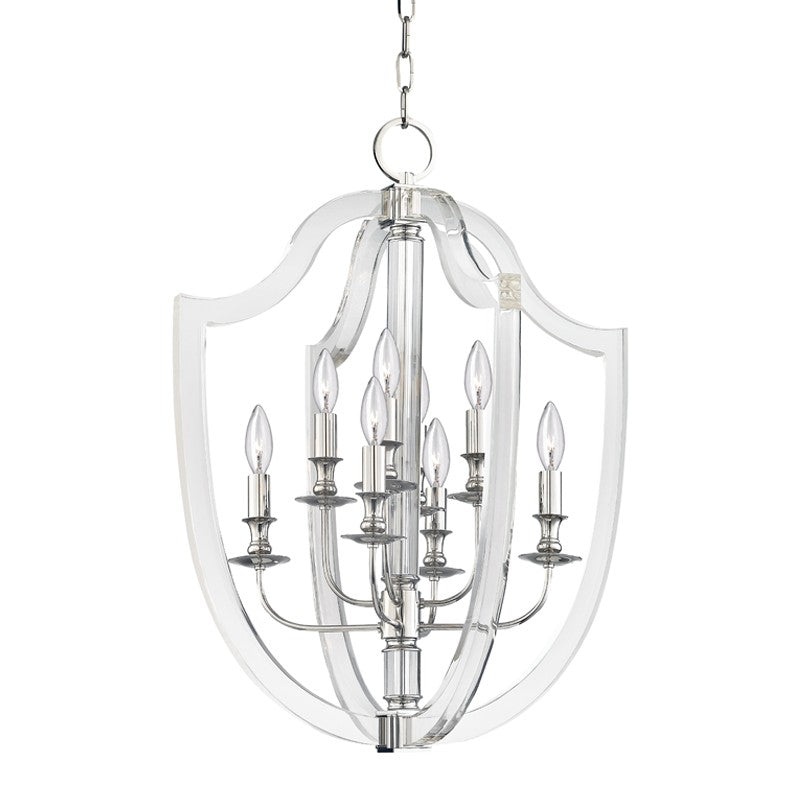 Hudson Valley 6520-PN Arietta Eight Light Pendant, Polished Nickel
