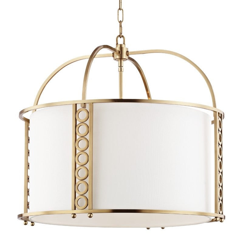 Hudson Valley 6724-AGB Infinity Eight Light Pendant, Aged Brass