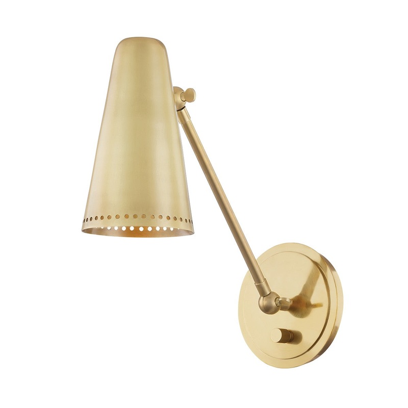 Hudson Valley 6731-AGB Easley One Light Wall Sconce, Aged Brass
