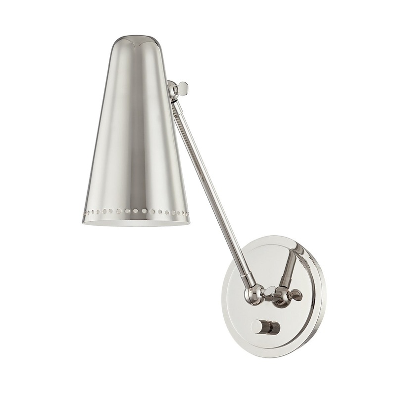 Hudson Valley 6731-PN Easley One Light Wall Sconce, Polished Nickel (Discontinued)