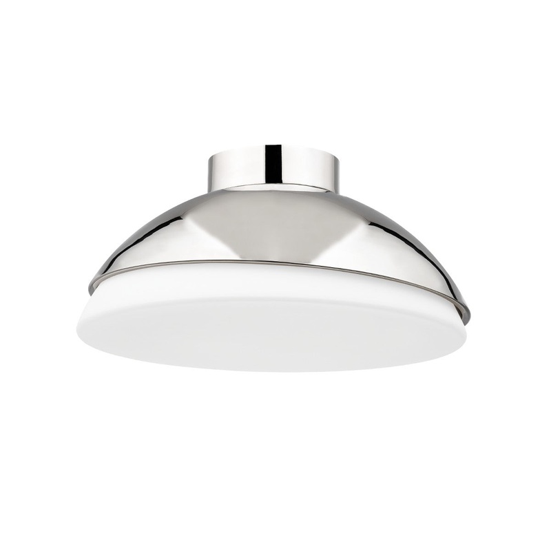 Hudson Valley 6815-PN Morse Two Light Flush Mount, Polished Nickel (Discontinued)