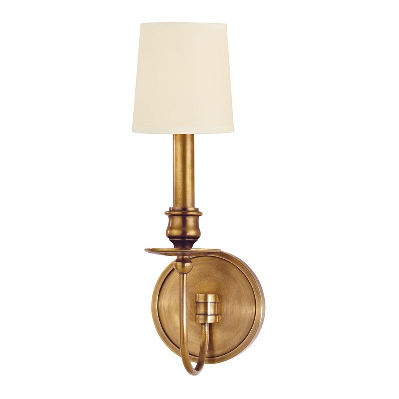 Hudson Valley 8211-AGB Cohasset One Light Wall Sconce, Aged Brass