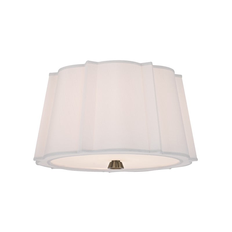 Hudson Valley 4817-AGB Humphrey Two Light Semi Flush Mount, Aged Brass