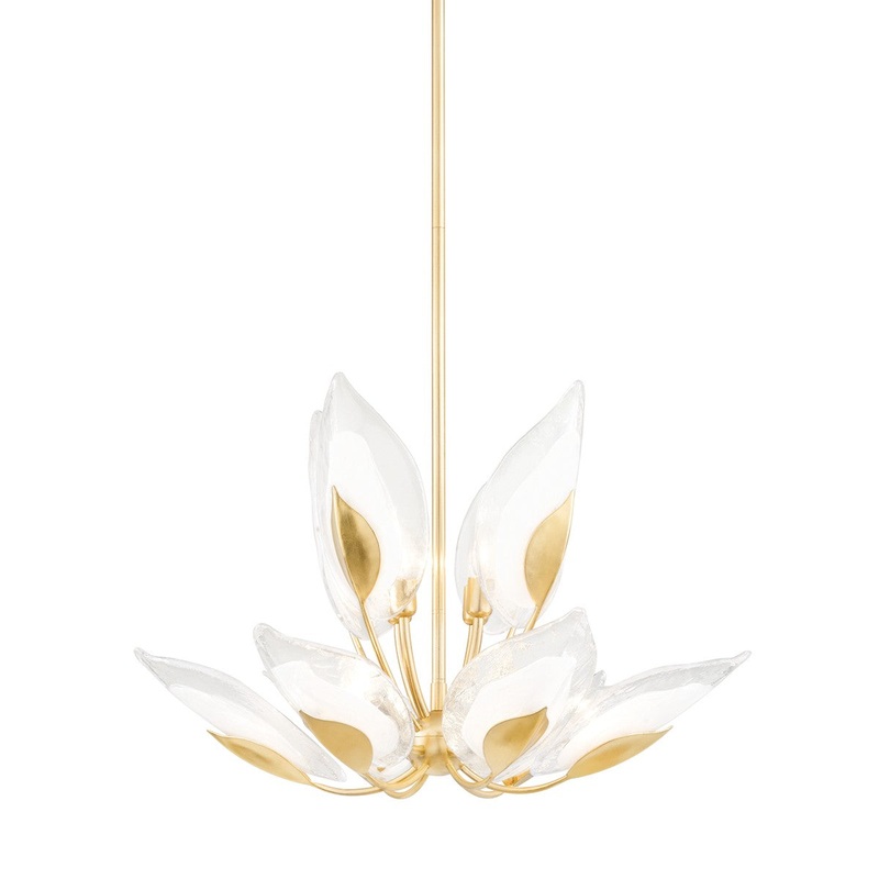 Hudson Valley 4829-GL Blossom Ten Light Chandelier, Gold Leaf (Discontinued)