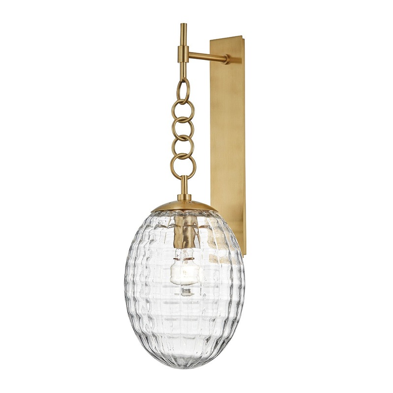 Hudson Valley 4900-AGB Venice One Light Wall Sconce, Aged Brass