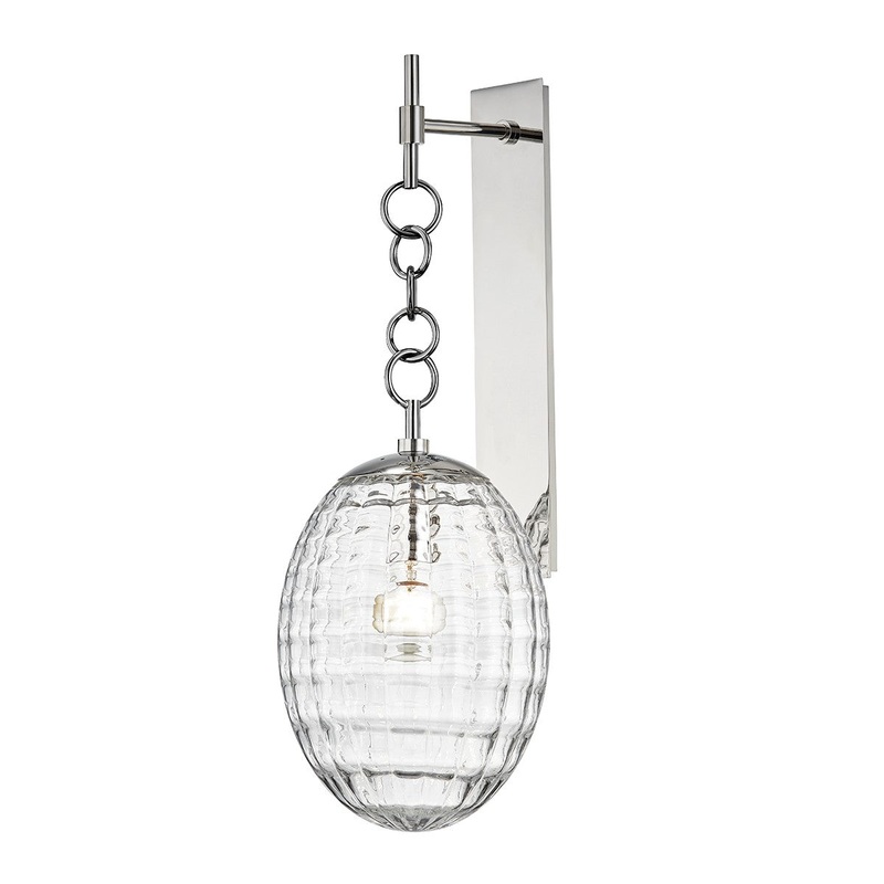 Hudson Valley 4900-PN Venice One Light Wall Sconce, Polished Nickel