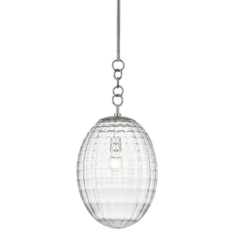 Hudson Valley 4912-PN Venice One Light Pendant, Polished Nickel