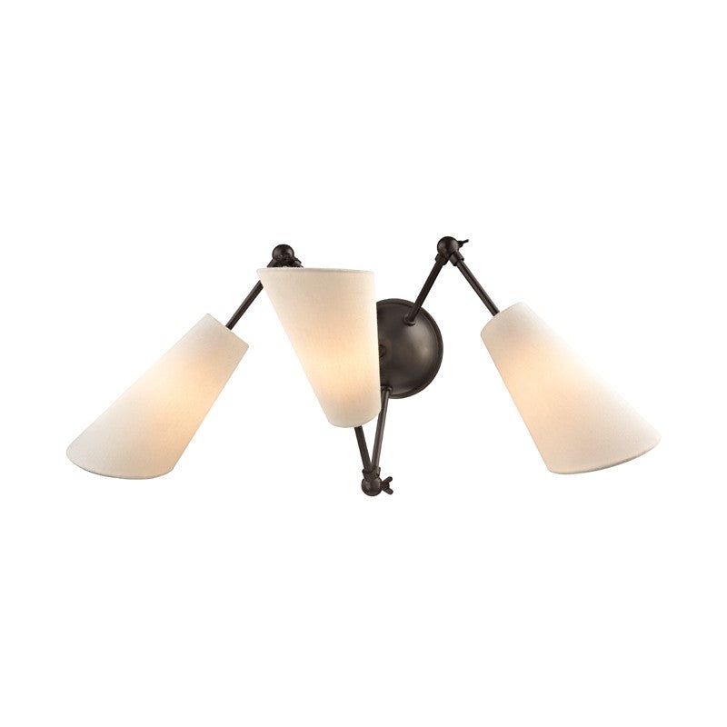 Hudson Valley 5300-OB Buckingham Three Light Wall Sconce, Old Bronze