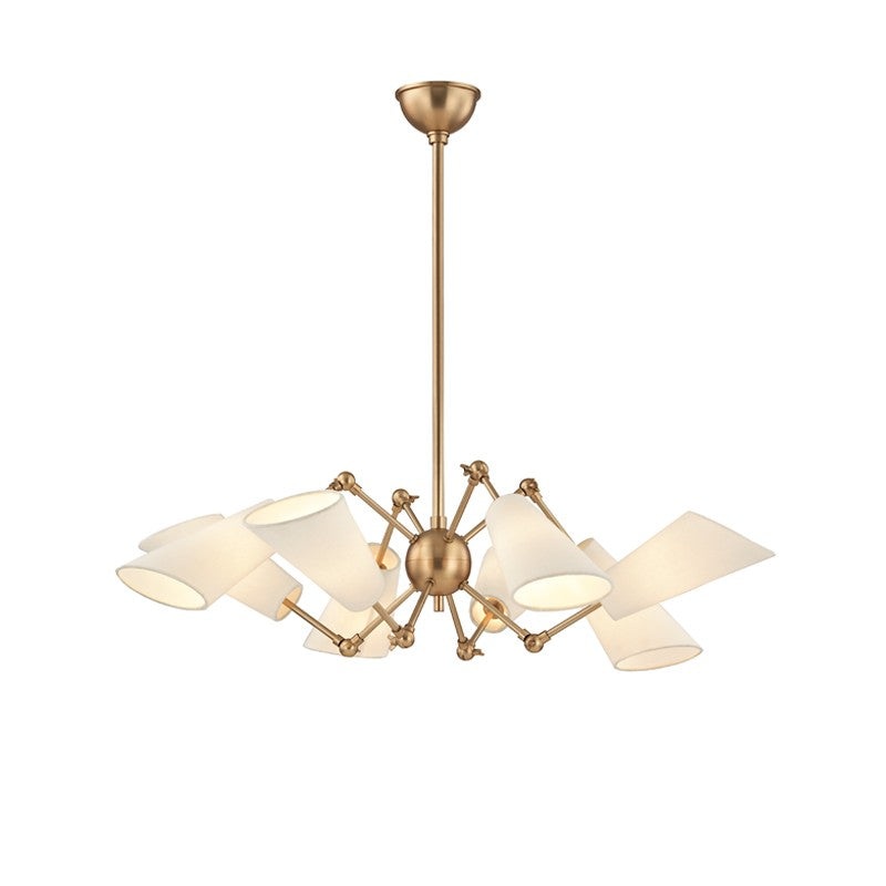Hudson Valley 5308-AGB Buckingham Eight Light Chandelier, Aged Brass
