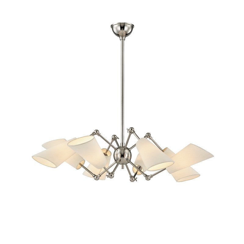 Hudson Valley 5308-PN Buckingham Eight Light Chandelier, Polished Nickel (Discontinued)