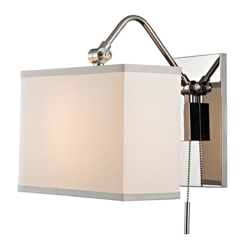 Hudson Valley 5421-PN Leyden One Light Wall Sconce, Polished Nickel (Discontinued)