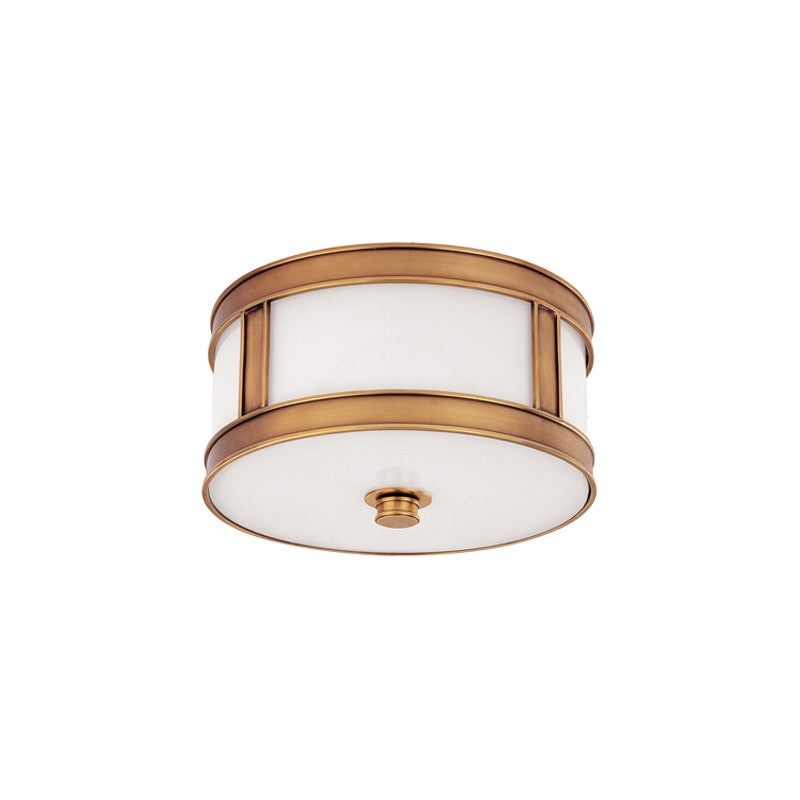 Hudson Valley 5510-AGB Patterson One Light Flush Mount, Aged Brass (Discontinued)