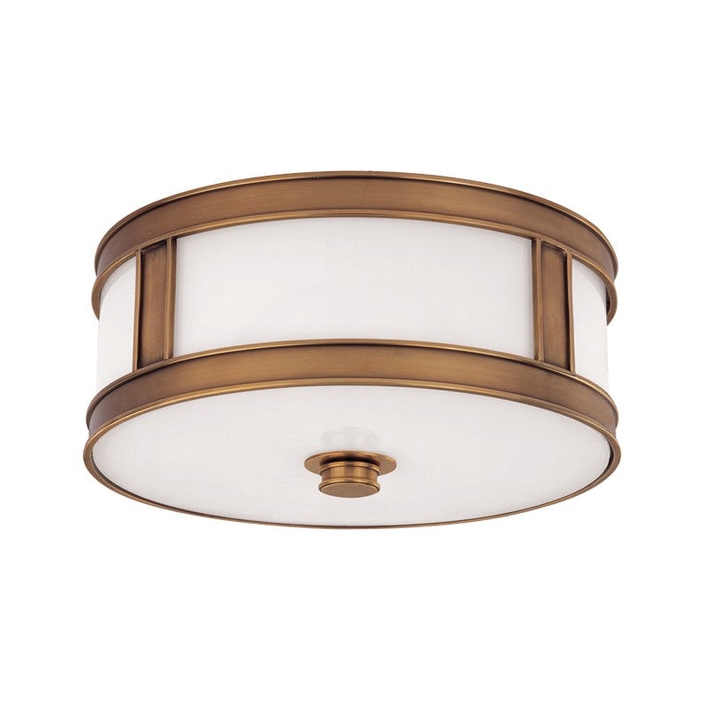 Hudson Valley 5516-AGB Patterson Three Light Flush Mount, Aged Brass (Discontinued)