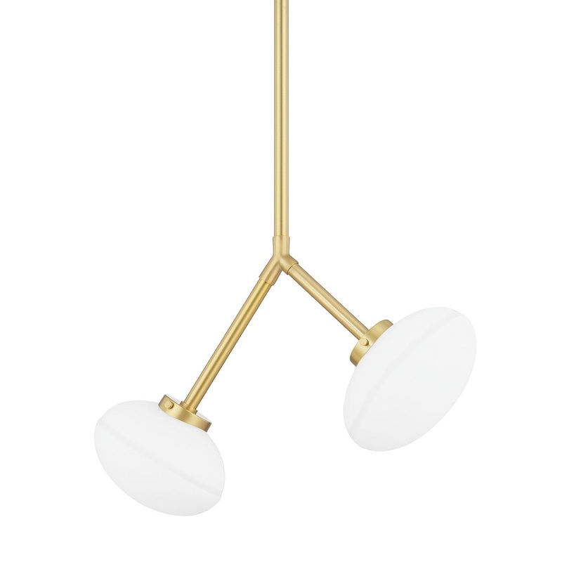 Hudson Valley 5530-AGB Wagner Two Light Pendant, Aged Brass (Discontinued)