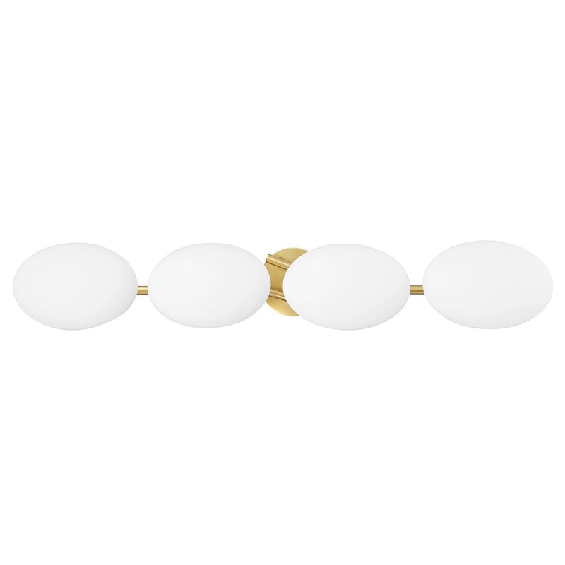 Hudson Valley 5534-AGB Wagner Four Light Bath Bracket, Aged Brass (Discontinued)