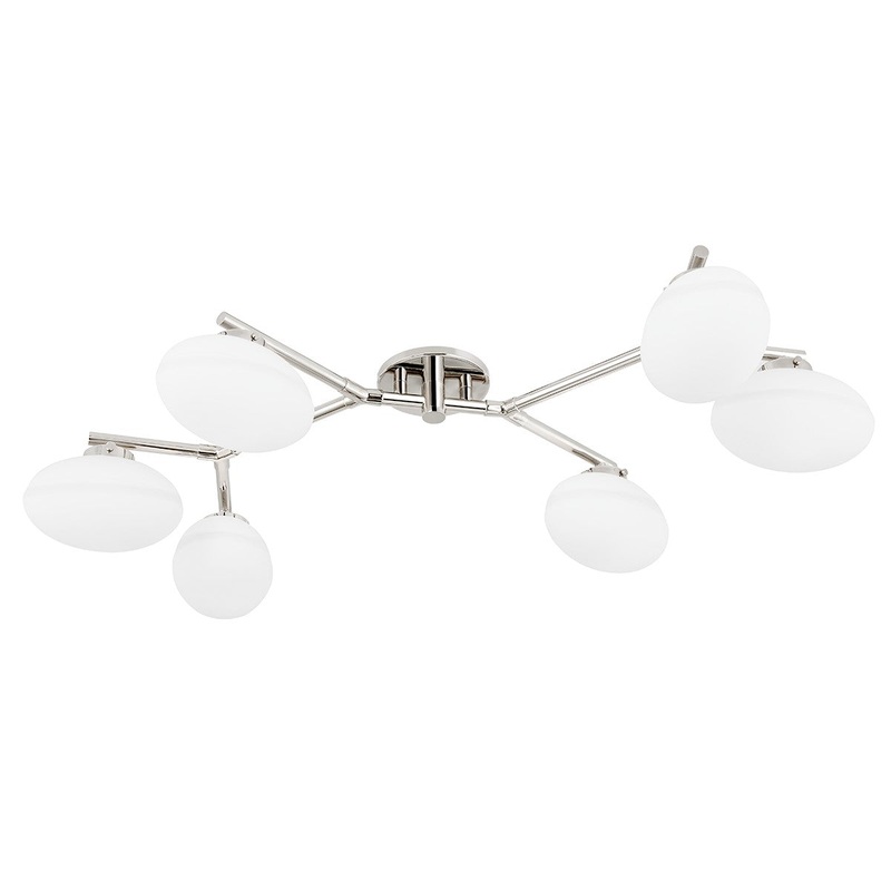 Hudson Valley 5541-PN Wagner Six Light Semi Flush Mount, Polished Nickel