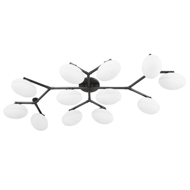 Hudson Valley 5559-OB Wagner 12 Light Semi Flush Mount, Old Bronze
