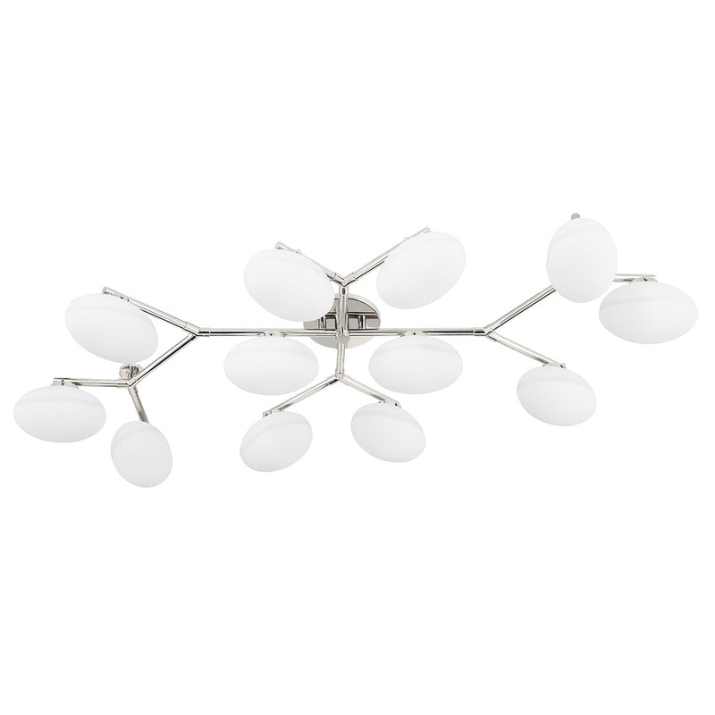 Hudson Valley 5559-PN Wagner 12 Light Semi Flush Mount, Polished Nickel
